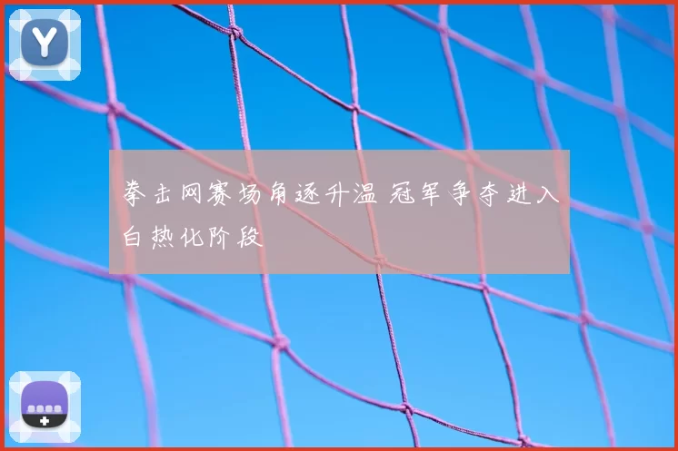 拳击网赛场角逐升温 冠军争夺进入白热化阶段
